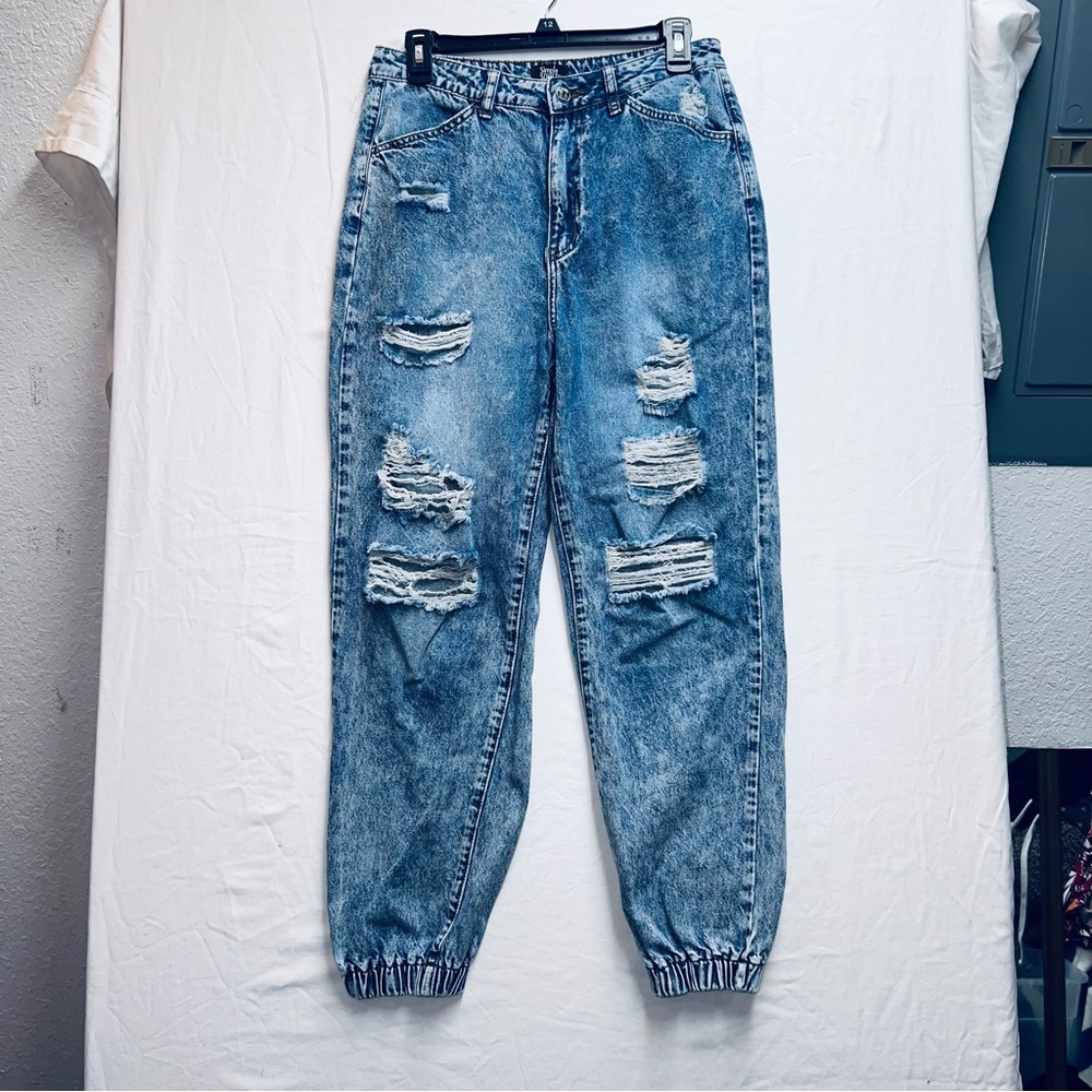 Simple Society Distressed Jean Joggers